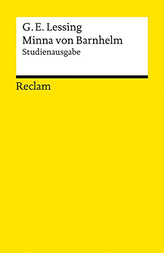 9783150193129: Minna von Barnhelm, oder das Soldatenglck: Studienausgabe