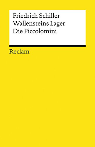 9783150194683: Wallensteins Lager. Die Piccolomini: Ein dramatisches Gedicht: 19468