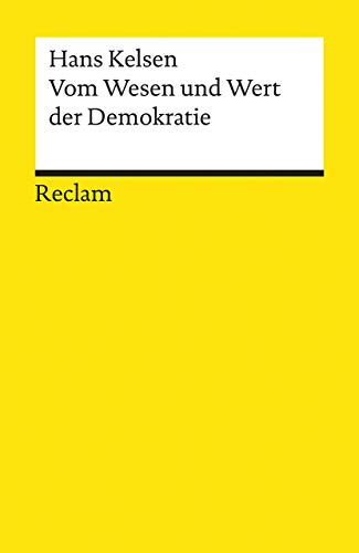 Beispielbild fr Vom Wesen und Wert der Demokratie (Reclams Universal-Bibliothek) zum Verkauf von medimops