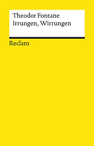 Beispielbild fr Irrungen, Wirrungen: Roman (Reclams Universal-Bibliothek) zum Verkauf von medimops