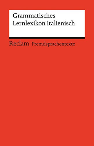 9783150198711: Grammatisches Lernlexikon Italienisch: 19871