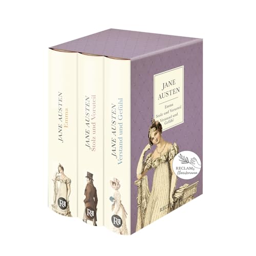 Beispielbild fr 3 Bcher von Jane Austen im Schuber - Emma, Stolz und Vorurteil, Verstand und Gefhl - Reclam zum Verkauf von Blackwell's