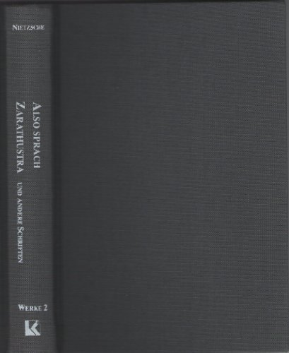 Also sprach Zarathustra. Ein Buch fÃ¼r Alle und Keinen. (9783150571118) by Nietzsche, Friedrich