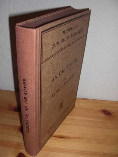 Beispielbild fr An die Rmer (Handbuch zum Neuen Testament 8a) zum Verkauf von Antiquariaat Schot