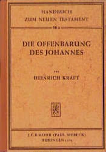 Beispielbild fr Die Offenbarung Des Johannes (Handbuch Zum Neuen Testament) zum Verkauf von Anybook.com