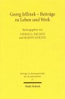 Georg Jellinek - BeitrÃ¤ge zu Leben und Werk (9783161473777) by Paulson, Stanley L.; Schulte, Martin