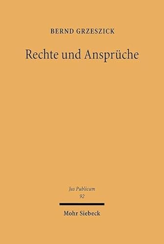 Stock image for Rechte und Ansprche. for sale by Antiquariat  Werner Haschtmann