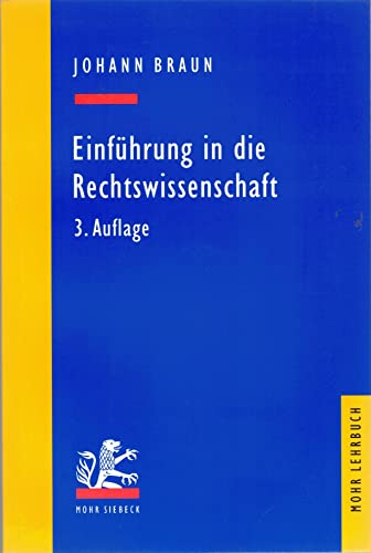 9783161494017: Einfhrung in die Rechtswissenschaft