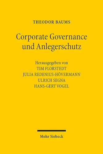 Stock image for Corporate Governance und Anlegerschutz Ausgewhlte Beitrge for sale by Buchpark