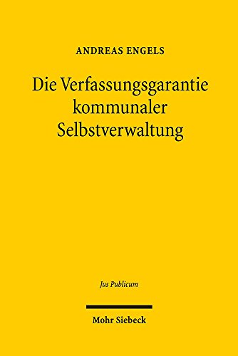 Beispielbild fr Die Verfassungsgarantie kommunaler Selbstverwaltung. zum Verkauf von Antiquariat  Werner Haschtmann