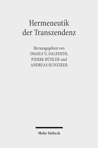 Beispielbild fr Hermeneutik der Transzendenz. zum Verkauf von Antiquariat Bader Tbingen