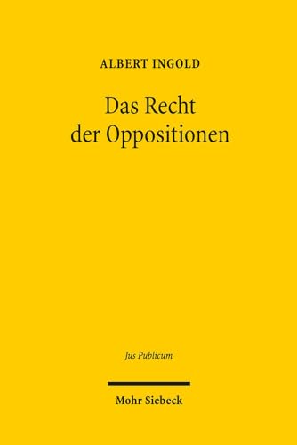 Stock image for Das Recht der Oppositionen. for sale by Antiquariat  Werner Haschtmann