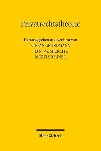 Privatrechtstheorie: Moderne Theoriebildung im globalen Raum zwischen Rechts- und Gesellschaftswissenschaften (German Edition) - Grundmann, Stefan