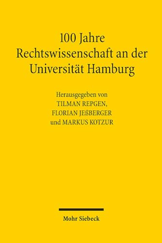 Beispielbild fr 100 Jahre Rechtswissenschaft an der Universitt Hamburg. Unter Mitarbeit v. Sarah A. Bachmann. zum Verkauf von Antiquariat Logos