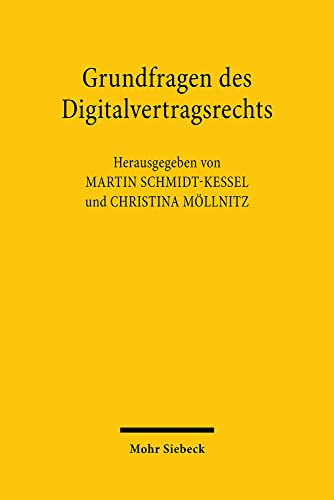 9783161619335: Grundfragen des Digitalvertragsrechts: Vertrge ber digitale Inhalte und digitale Dienstleistungen