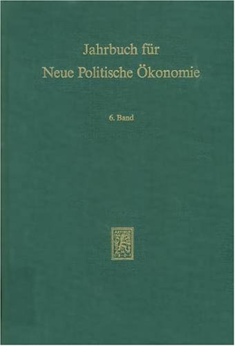 Beispielbild fr Jahrbuch fr Neue Politische konomie /Conferences on New Political Economy zum Verkauf von Buchpark