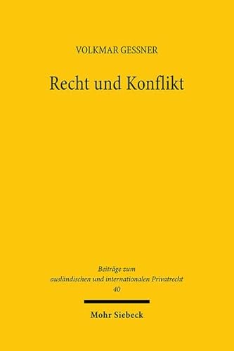 Beispielbild fr Recht und Konflikt. Eine soziologische Untersuchung privatrechtlicher Konflikte in Mexiko. zum Verkauf von Antiquariat + Verlag Klaus Breinlich