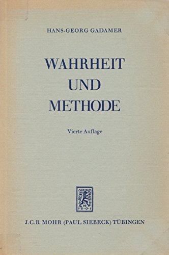 9783168339120: Wahrheit und Methode. Grundzge einer philosophischen Hermeneutik