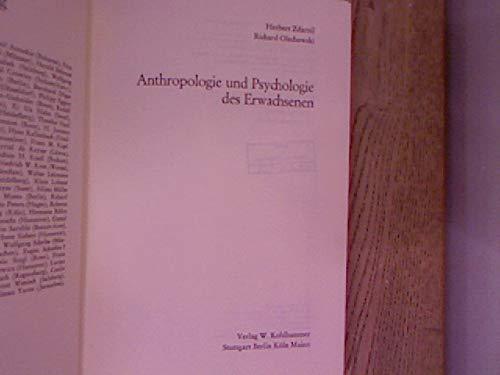 Beispielbild fr Handbuch der Erwachsenenbildung in 8 Bnden., Band.3, Anthropologie und Psychologie des Erwachsenen: Bd. III zum Verkauf von Buchpark