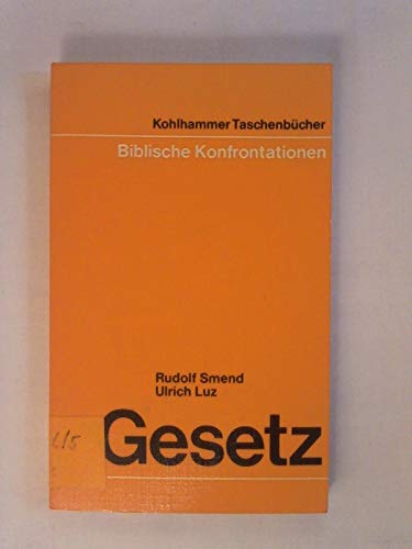 9783170020153: Gesetz (Biblische Konfrontationen) (German Edition