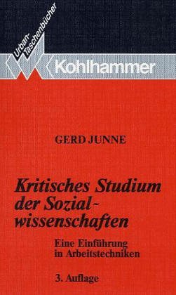 9783170025196: Kritisches Studium der Sozialwissenschaften.
