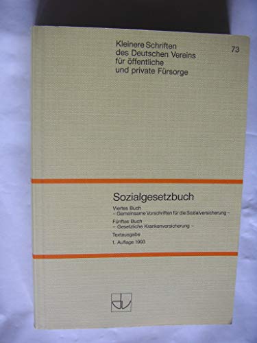 Beispielbild fr Sozialgesetzbuch IV und V. - Textausgabe zum Verkauf von Leserstrahl  (Preise inkl. MwSt.)