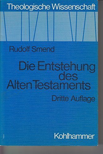 Stock image for Die Entstehung des Alten Testaments for sale by medimops
