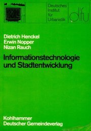 Beispielbild fr Informationstechnologie und Stadtentwicklung. Erwin Nopper , Nizan Rauch, Schriften des Deutschen Instituts fr Urbanistik zum Verkauf von NEPO UG