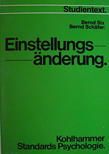 9783170086098: Einstellungsnderung