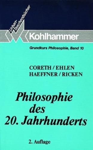 Philosophie des 20. Jahrhunderts (Urban-Taschenbücher, 354, Band 354) - SJ, Norddeutsche Provinz