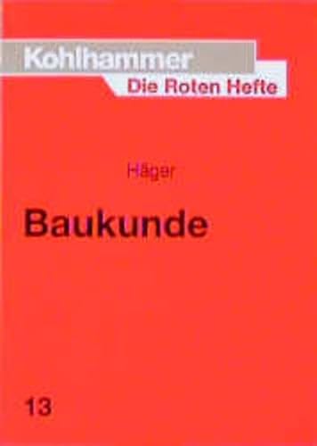 Beispielbild fr Die Roten Hefte, Bd.13, Baukunde zum Verkauf von medimops