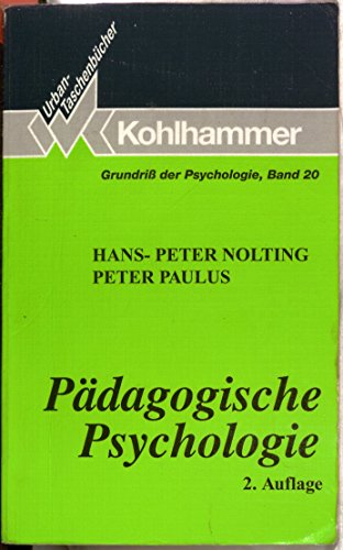 9783170144804: Pdagogische Psychologie. ( Grundri der Psychologie, 20).