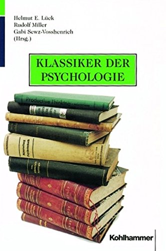 Beispielbild fr Klassiker der Psychologie zum Verkauf von Thomas Emig