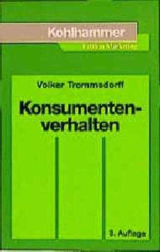 Beispielbild fr Konsumentenverhalten zum Verkauf von Bernhard Kiewel Rare Books