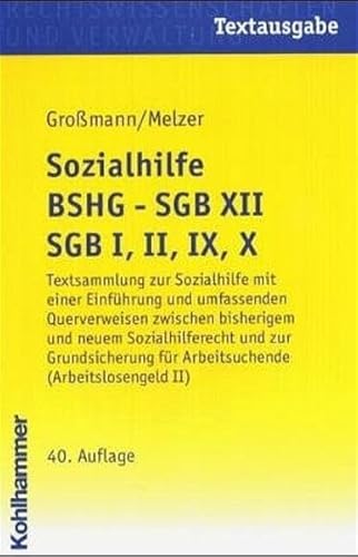 Stock image for Sozialhilfe BSHG - SGB XII, SGB I, II, IX, X: Textsammlung zur Sozialhilfe mit einer Einfhrung und for sale by medimops