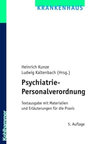 9783170189638: Psychiatrie-Personalverordnung: Textausgabe mit Materialien und Erluterungen fr die Praxis