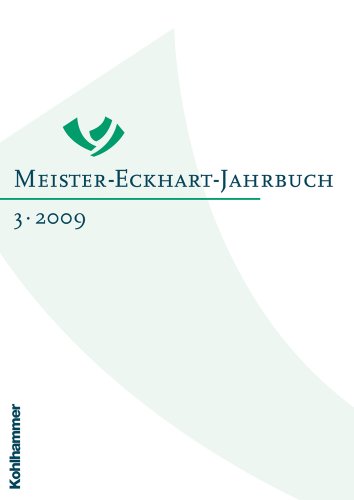 Meister-Eckhart-Jahrbuch - Band 3/2009 - Weigand, Rudolf Kilian, Schiewer, Regina D.