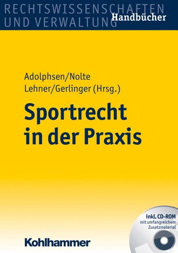 9783170212756: Sportrecht in Der Praxis (German Edition)