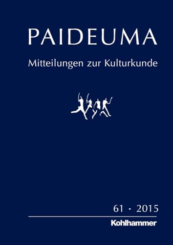 9783170289819: Paideuma: Mitteilungen Zur Kulturkunde