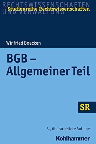 Stock image for BGB - Allgemeiner Teil (SR-Studienreihe Rechtswissenschaften) for sale by medimops