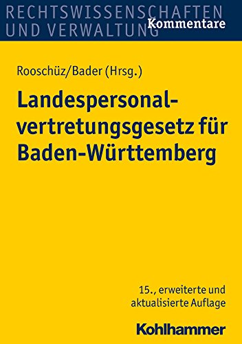 9783170300033: Landespersonalvertretungsgesetz Fur Baden-Wurttemberg
