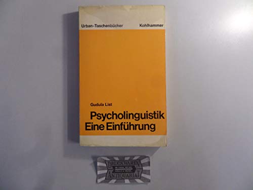 Stock image for Psycholinguistik. Eine Einführung. for sale by Better World Books: West