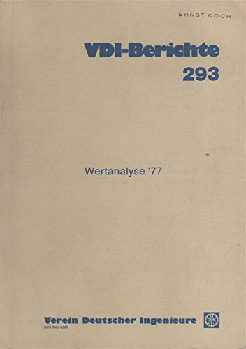 Beispielbild fr Wertermittlung '77 / Tagung Mnchen 1977 [VDI-Berichte 293] zum Verkauf von medimops