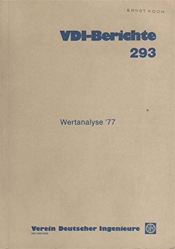 Imagen de archivo de Wertermittlung '77 / Tagung Mnchen 1977 [VDI-Berichte 293] a la venta por medimops