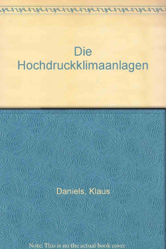 Beispielbild fr Die Hochdruckklimaanlagen zum Verkauf von medimops