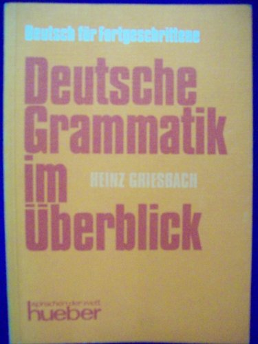 9783190011308: Deutsche Grammalik Im Uberblick