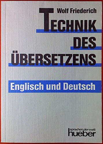 Stock image for Technik Des Ubersetzens for sale by WorldofBooks