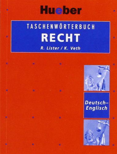 9783190062775: Taschenworterbuch Recht: Deutsch - Englisch