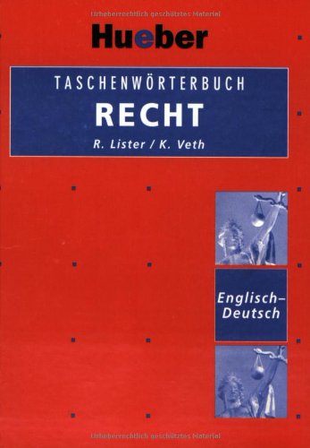 9783190062782: Taschenworterbuch Recht, Englisch-Deutsch