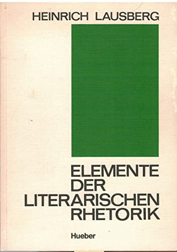 Stock image for Elemente der literarischen Rhetorik for sale by medimops